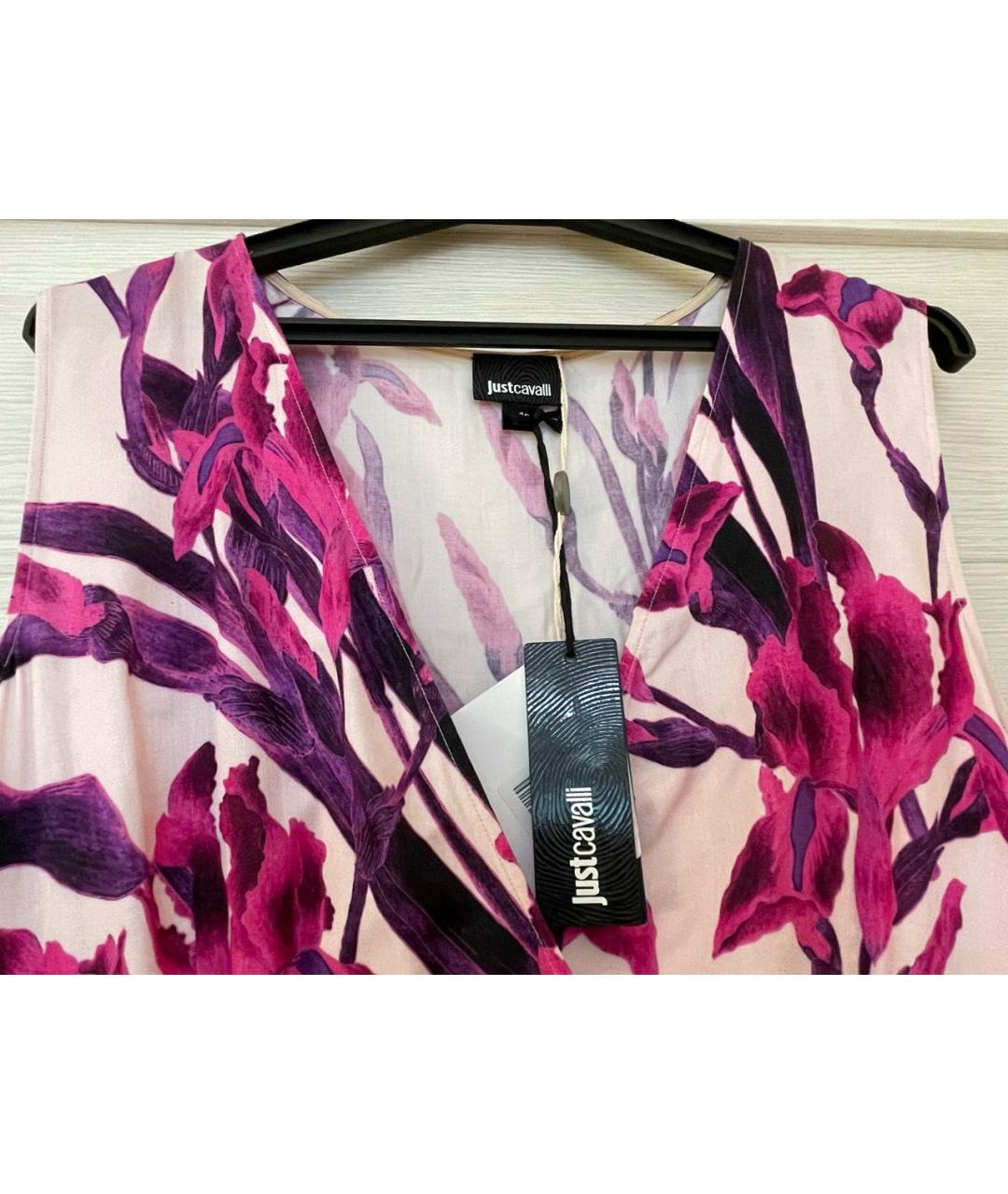 JUST CAVALLI Мульти вискозное коктейльное платье, фото 4