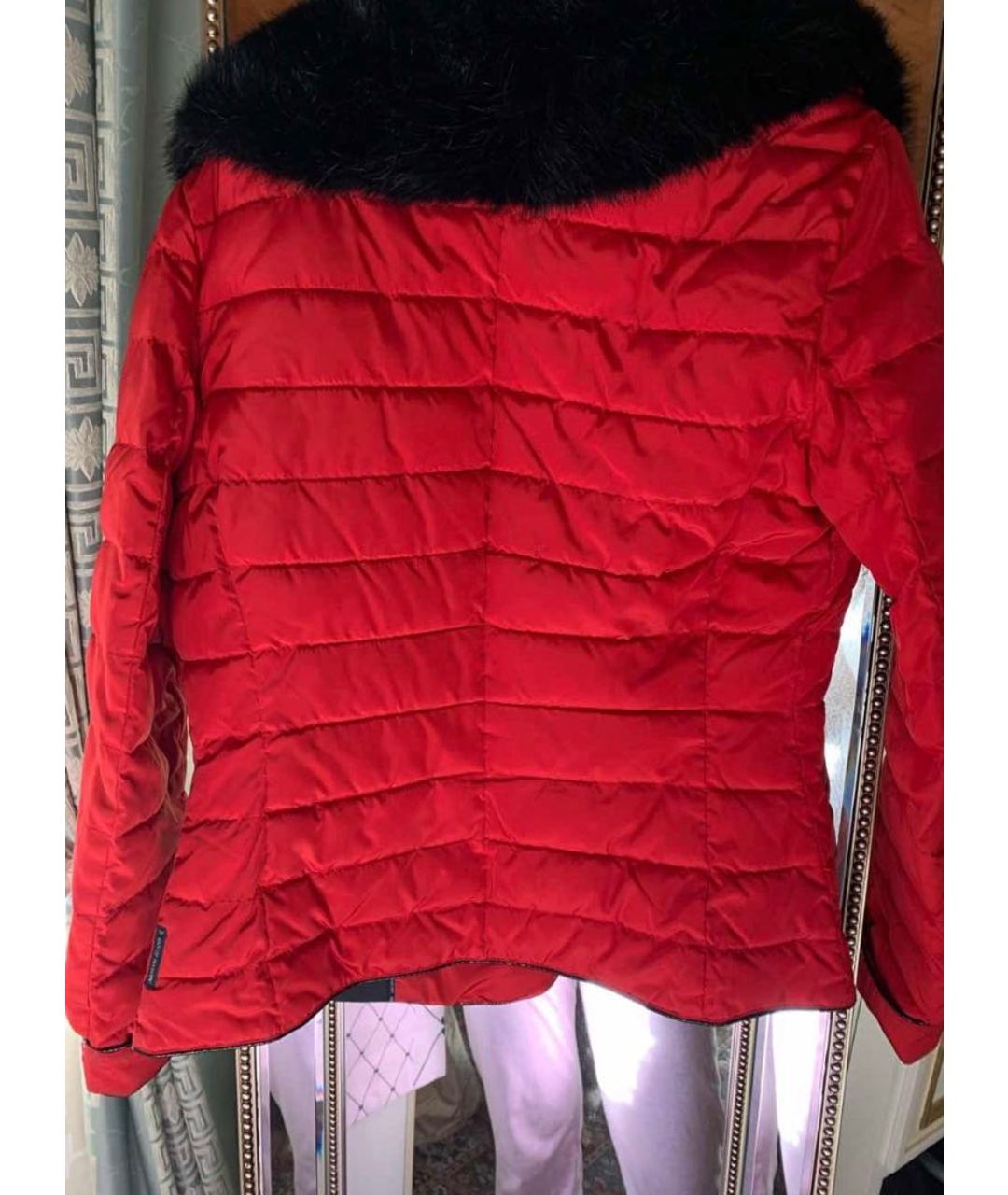 ARMANI JEANS Красная полиуретановая куртка, фото 2