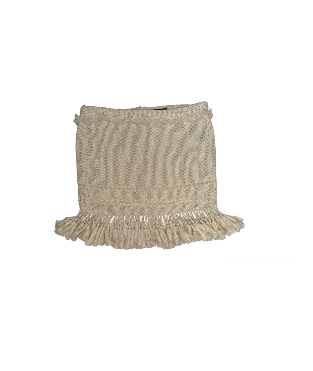 ISABEL MARANT Бежевая хлопковая юбка мини, фото 1