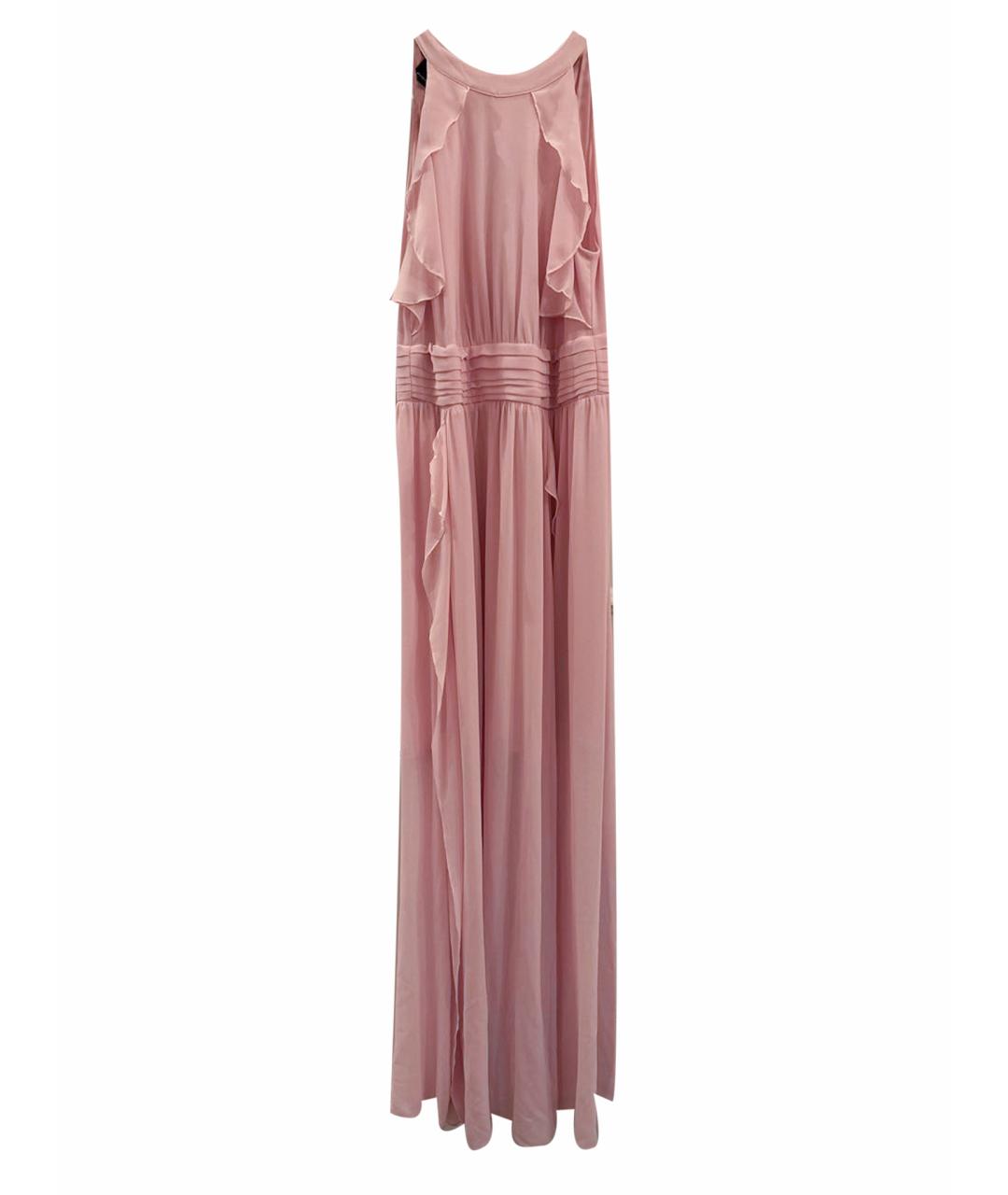 PINKO Розовое шифоновое коктейльное платье, фото 1