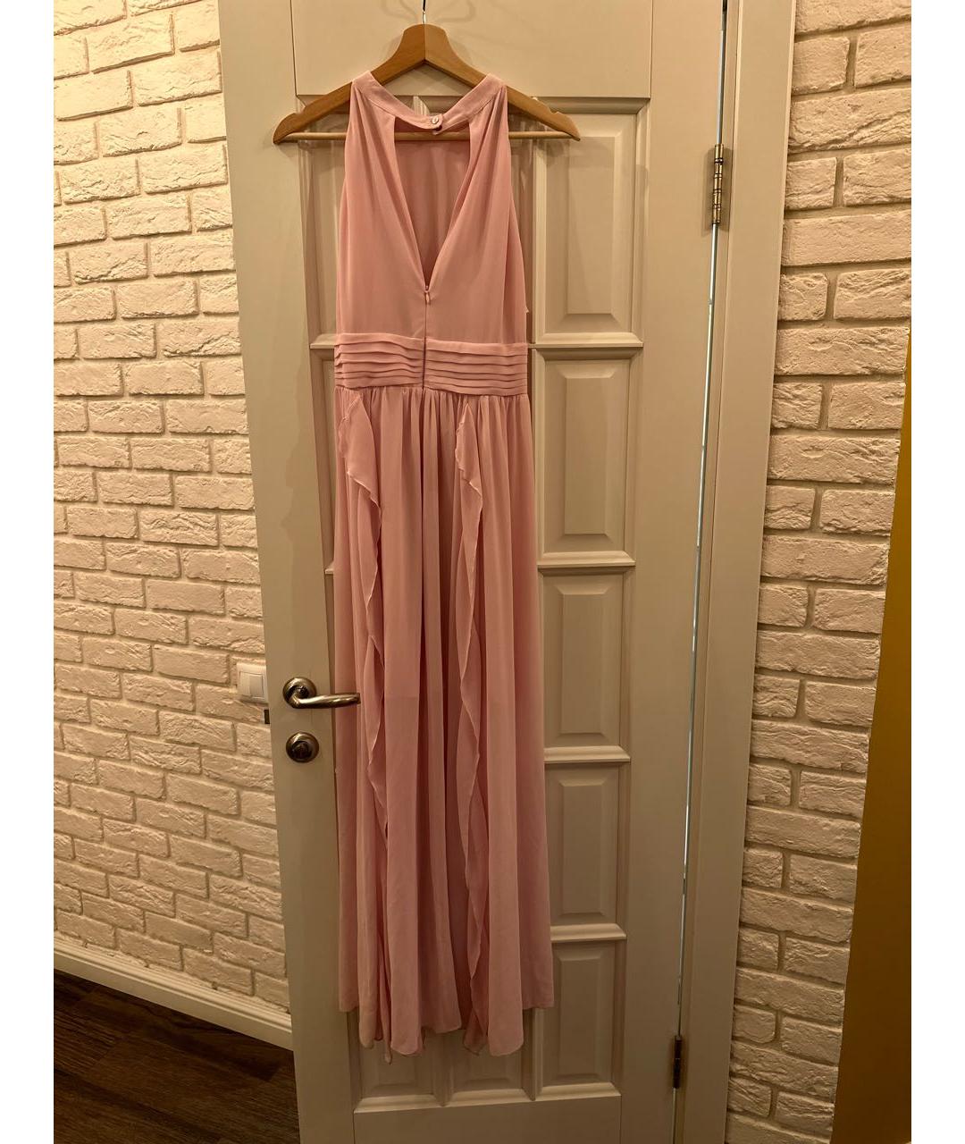 PINKO Розовое шифоновое коктейльное платье, фото 2