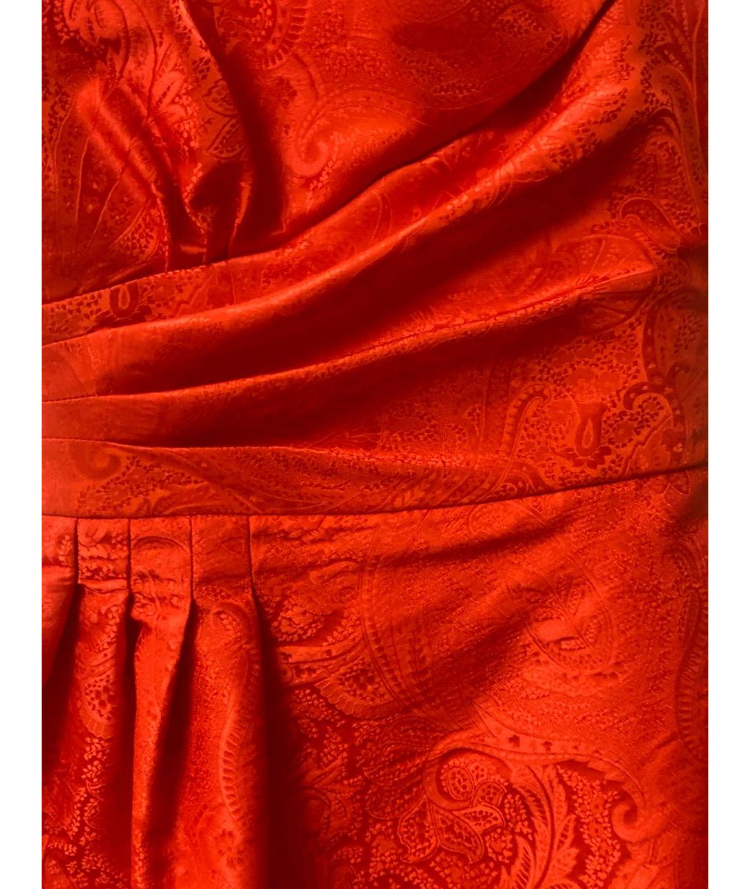 ARMANI COLLEZIONI Красное хлопковое коктейльное платье, фото 4