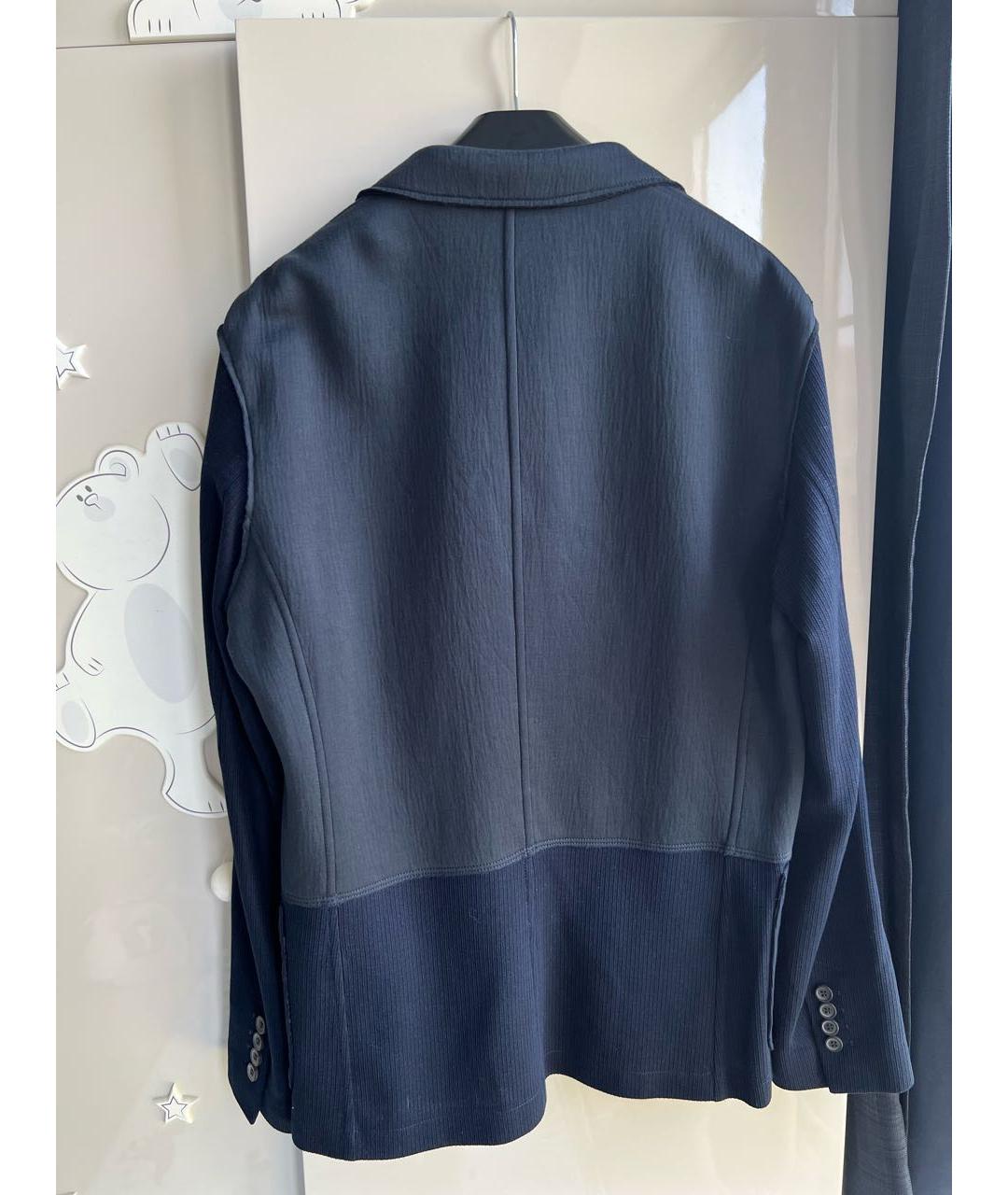 LANVIN Темно-синий хлопковый пиджак, фото 3