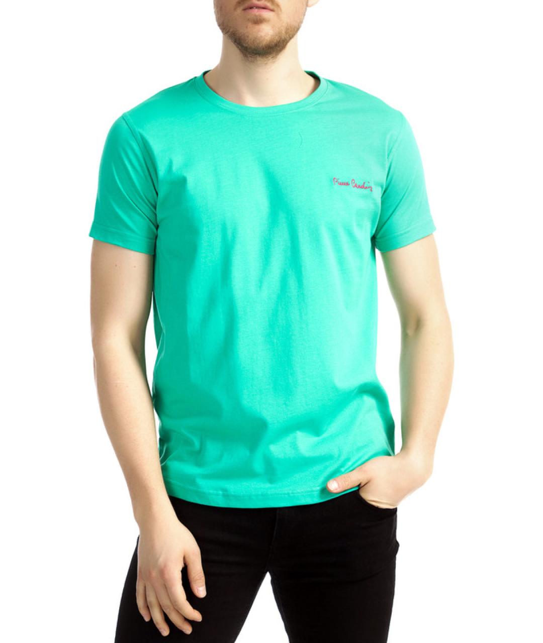 PIERRE CARDIN Зеленая хлопковая футболка, фото 5