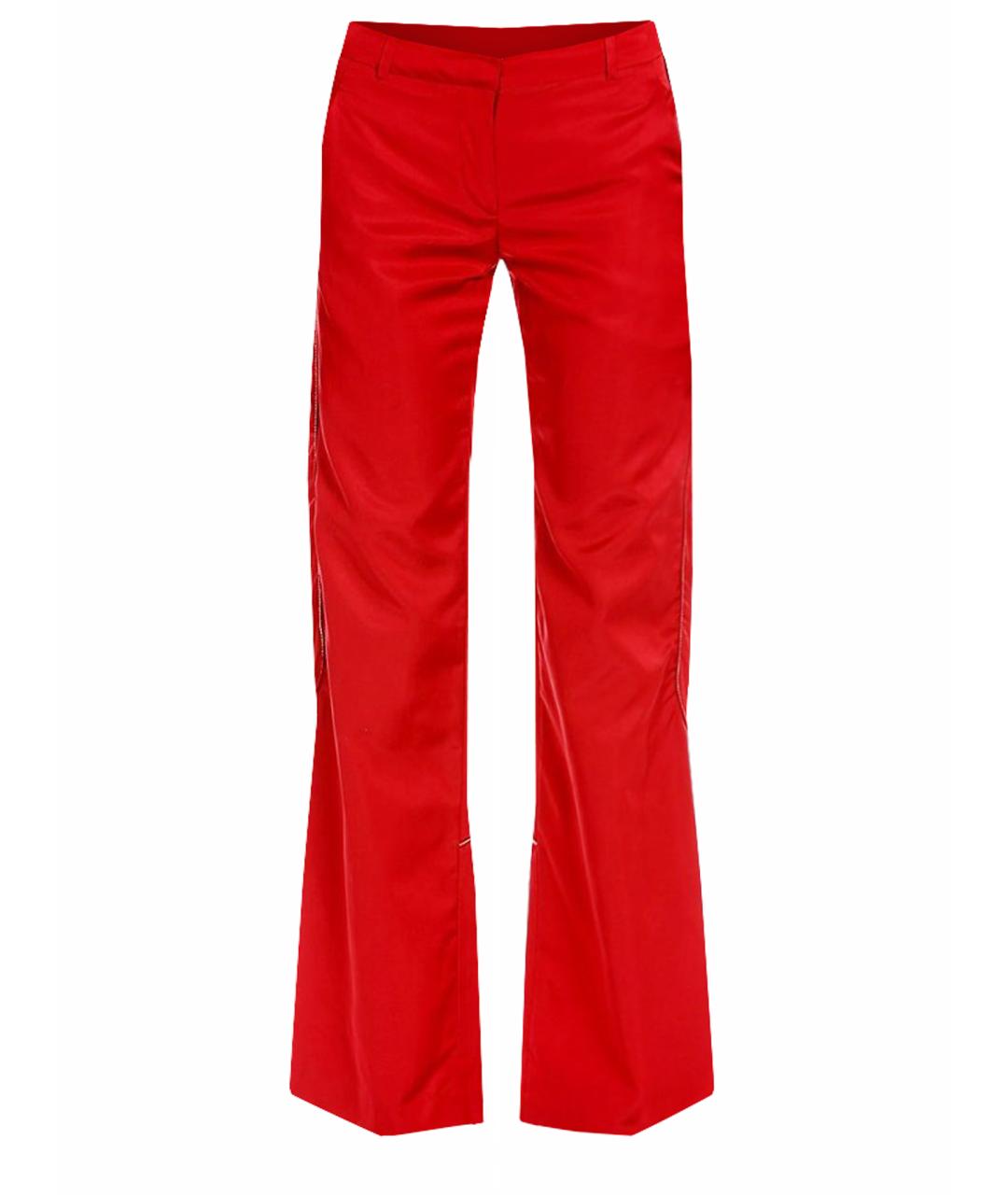 JOHN RICHMOND Красные шелковые брюки широкие, фото 1
