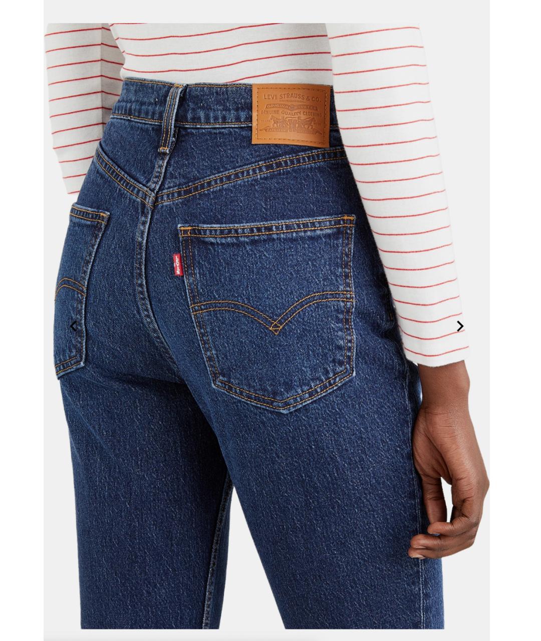 LEVI'S Темно-синие хлопковые джинсы клеш, фото 7