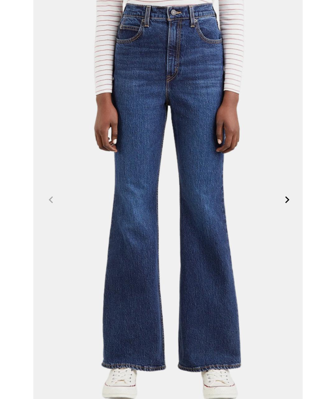 LEVI'S Темно-синие хлопковые джинсы клеш, фото 3