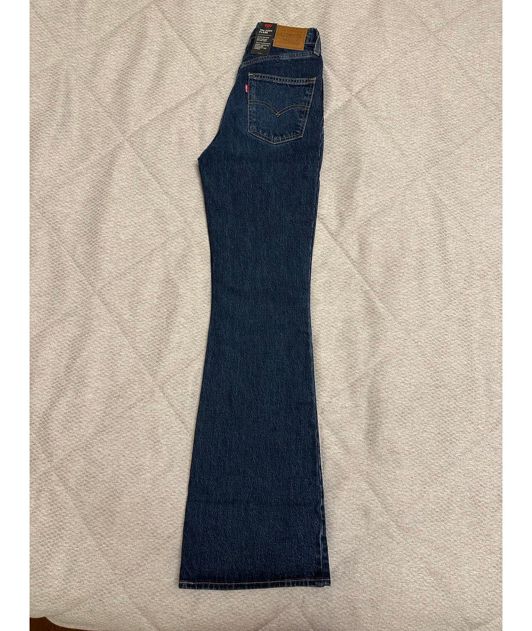 LEVI'S Темно-синие хлопковые джинсы клеш, фото 6