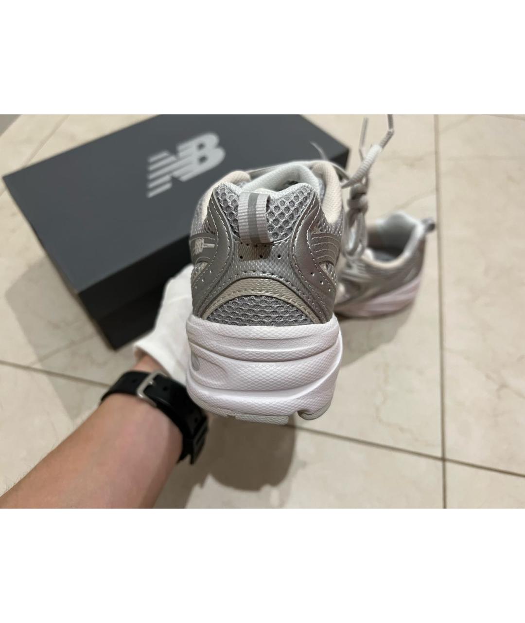 NEW BALANCE Серебряные кроссовки, фото 3