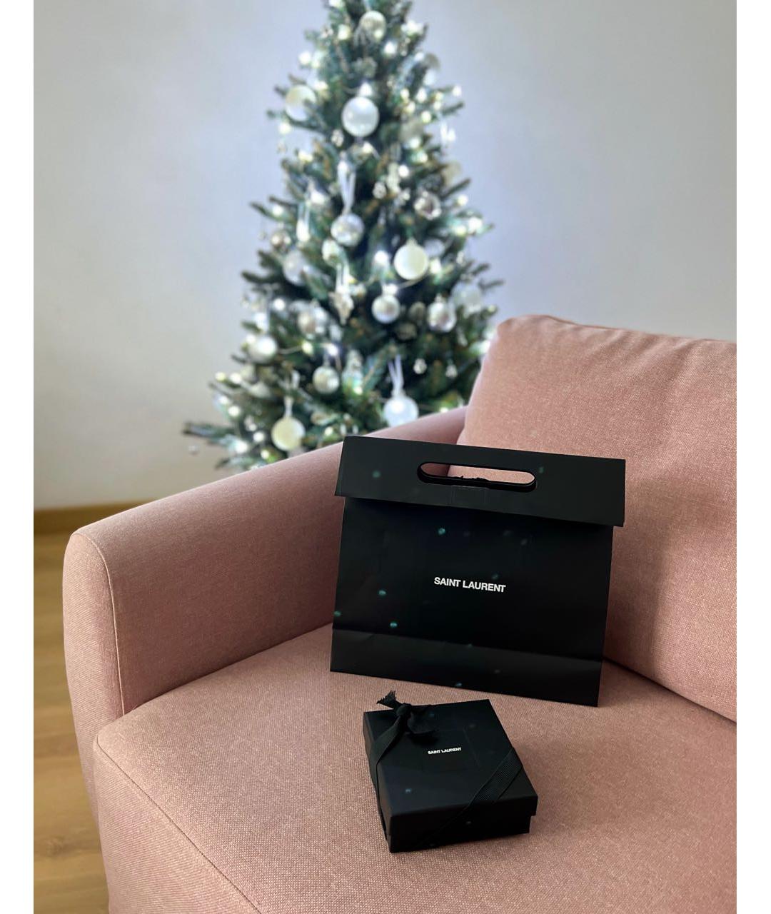 SAINT LAURENT Черный кожаный ремень, фото 7