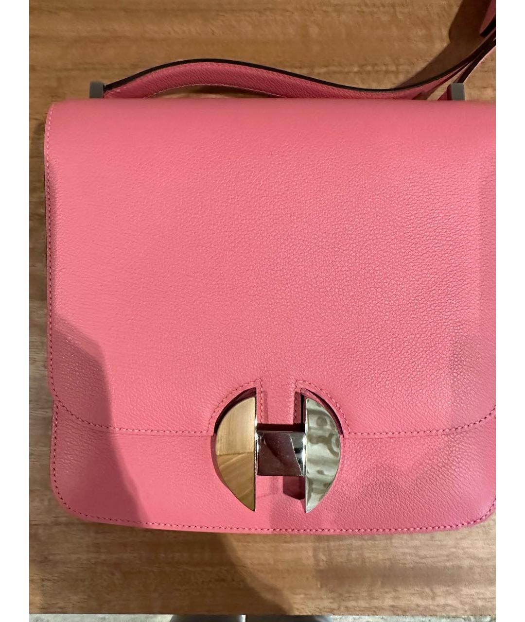 HERMES PRE-OWNED Розовая кожаная сумка через плечо, фото 2