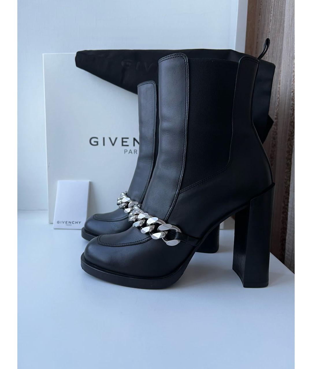 GIVENCHY Черные кожаные ботильоны, фото 6