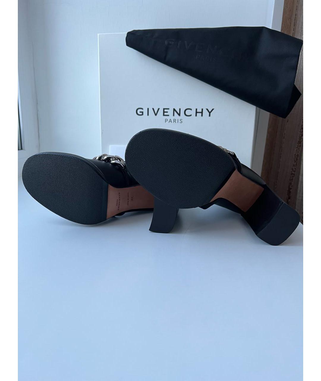 GIVENCHY Черные кожаные ботильоны, фото 8