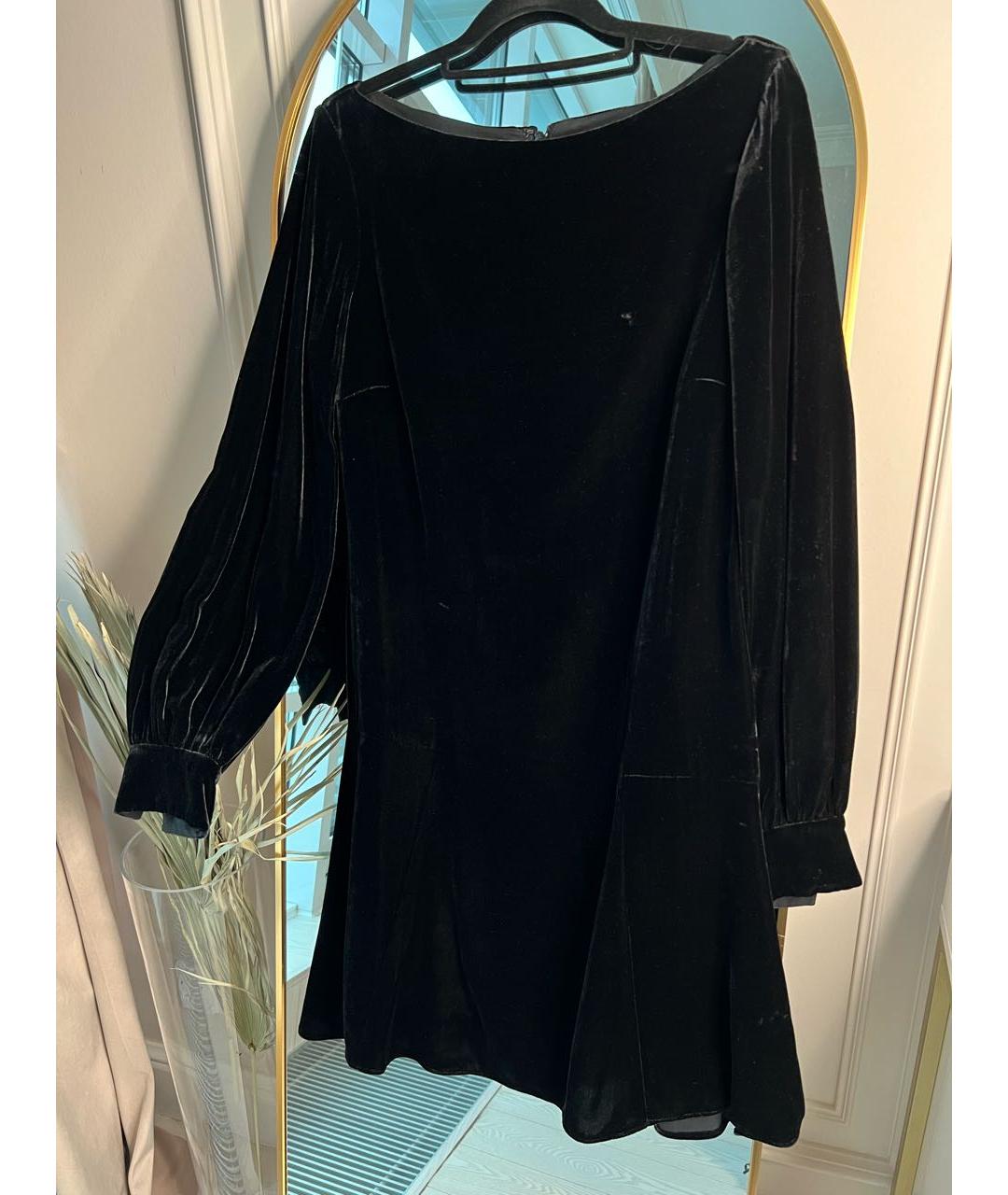 POLO RALPH LAUREN Черное бархатное вечернее платье, фото 4