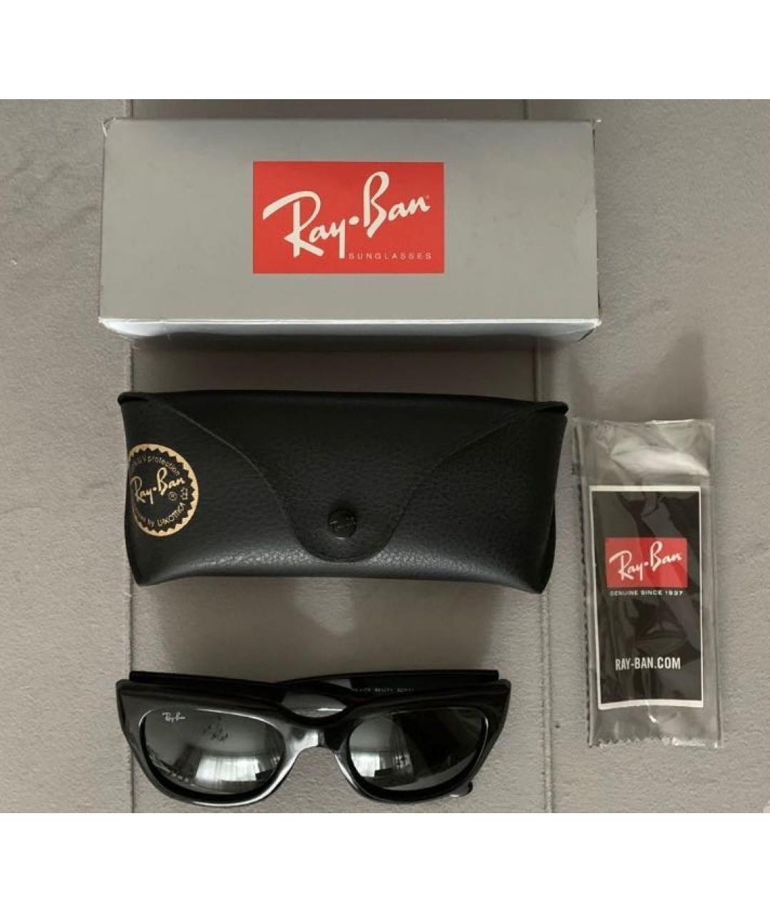 RAY BAN Черные солнцезащитные очки, фото 4