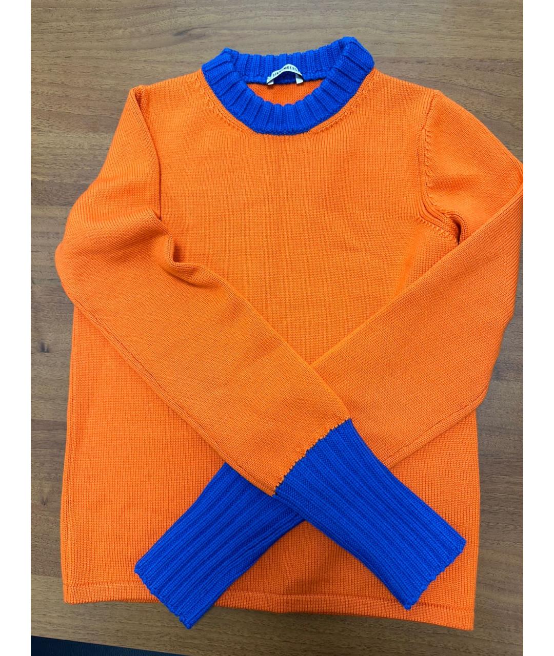 BIKKEMBERGS Оранжевый шерстяной джемпер / свитер, фото 4