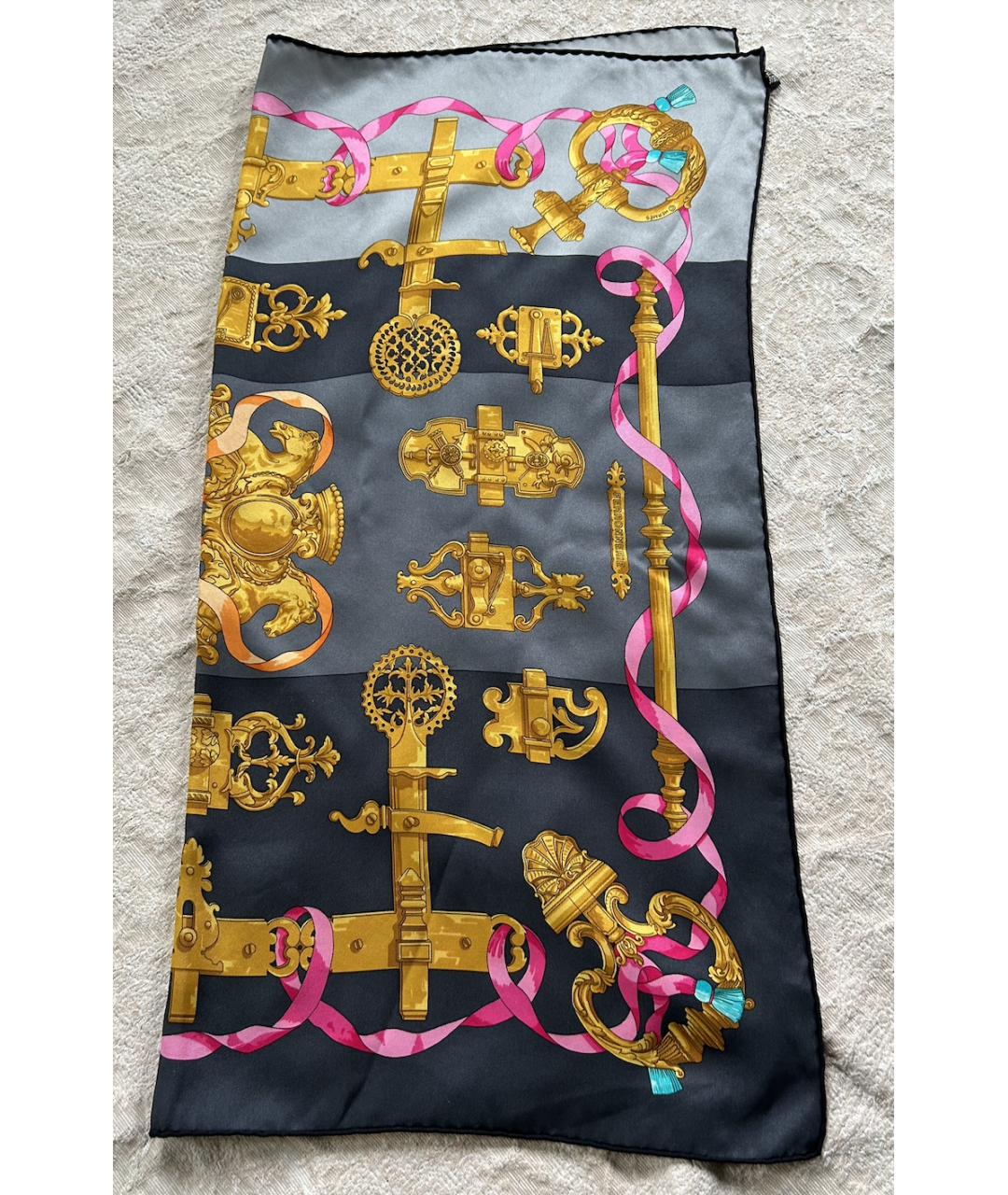 HERMES PRE-OWNED Золотой шелковый платок, фото 2