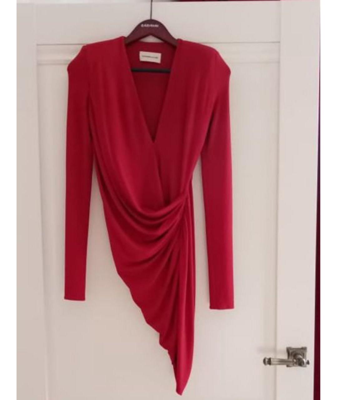 ALEXANDRE VAUTHIER Красное деним вечернее платье, фото 6