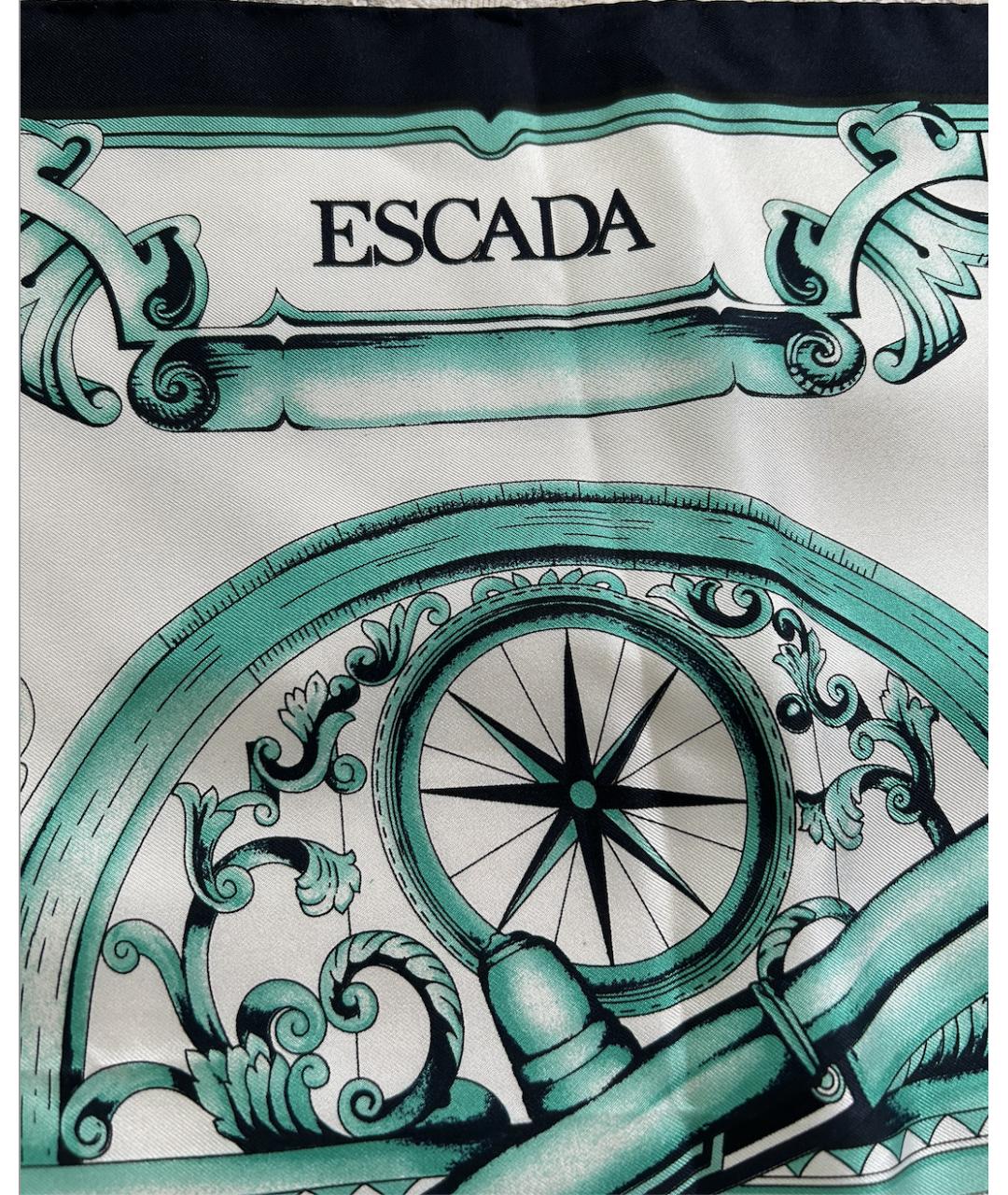ESCADA Бирюзовый шелковый платок, фото 3