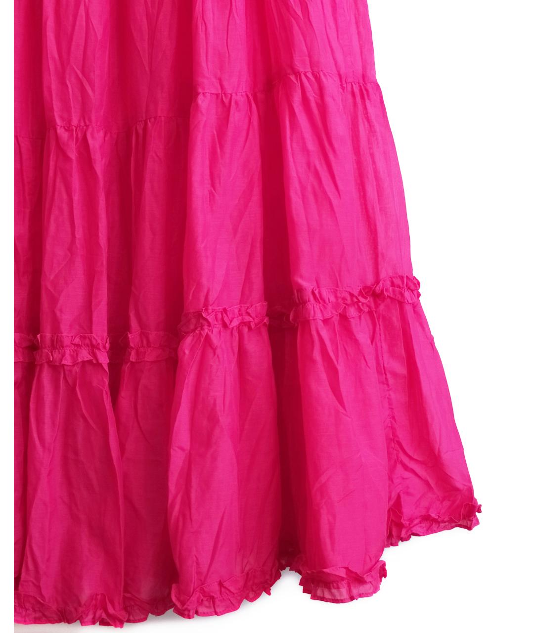 RALPH LAUREN Розовая хлопковая юбка макси, фото 6