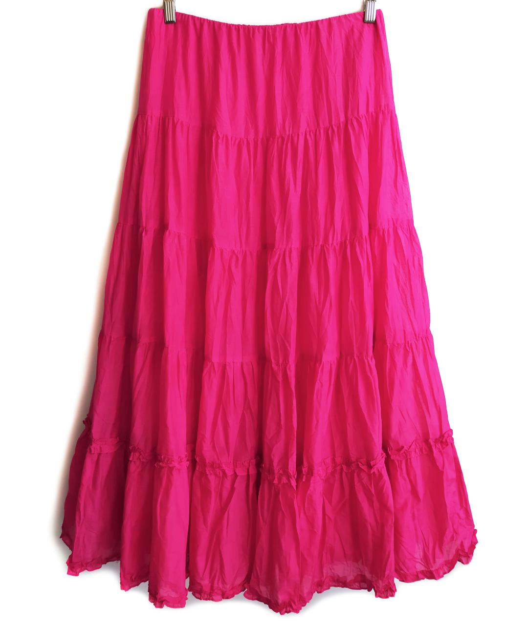 RALPH LAUREN Розовая хлопковая юбка макси, фото 5