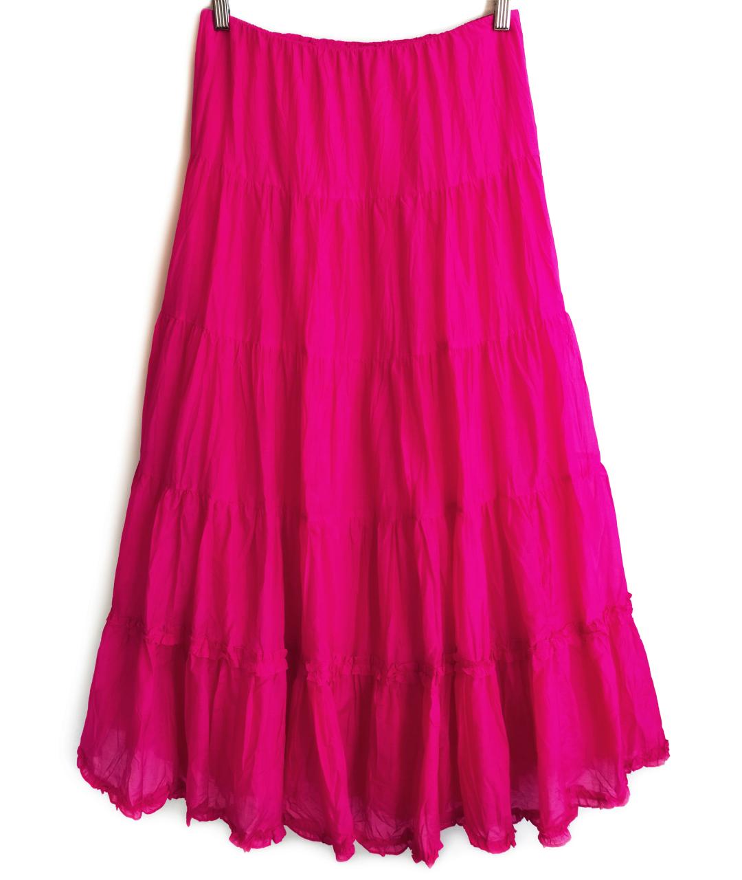 RALPH LAUREN Розовая хлопковая юбка макси, фото 2