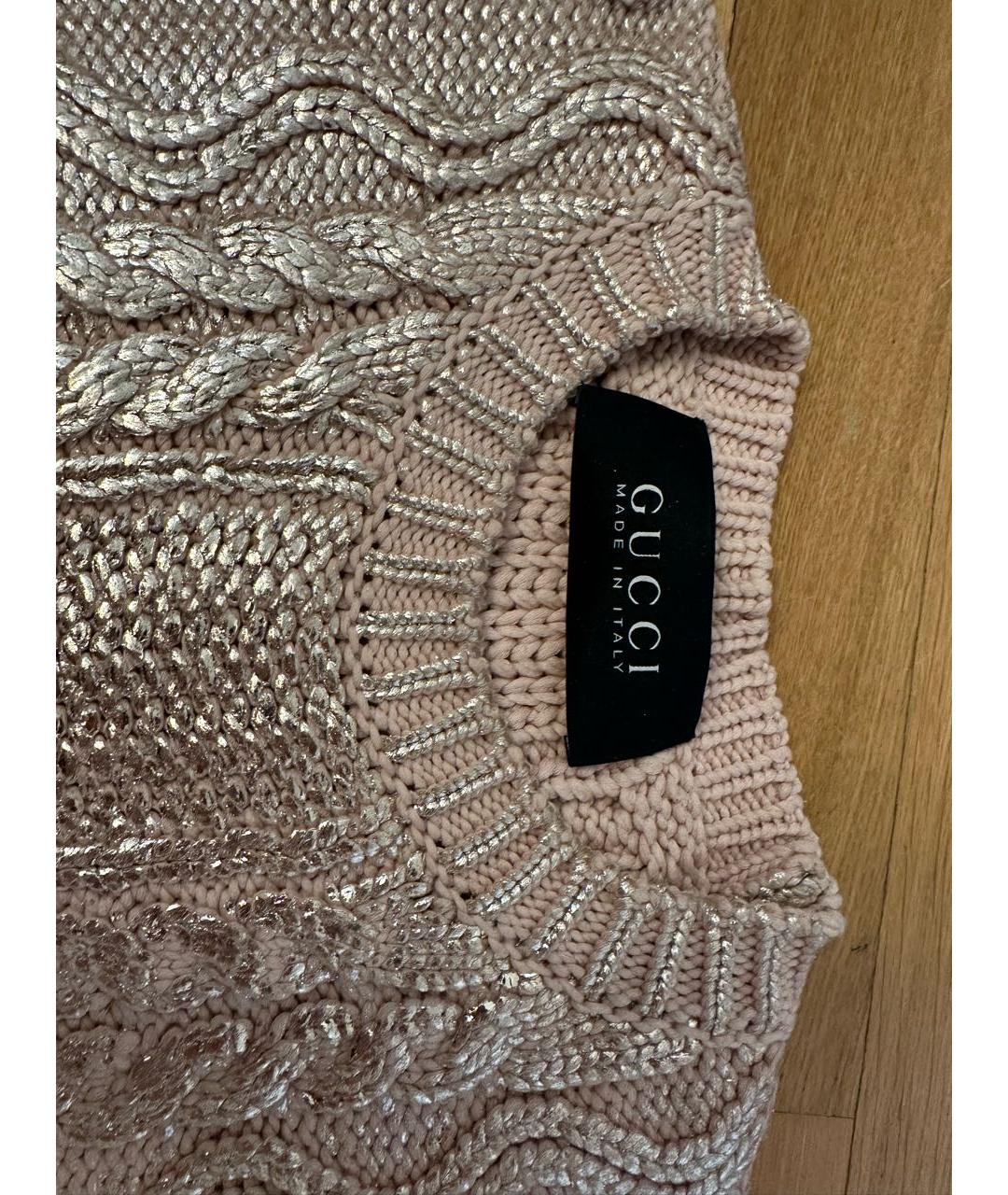 GUCCI Розовый хлопковый джемпер / свитер, фото 3