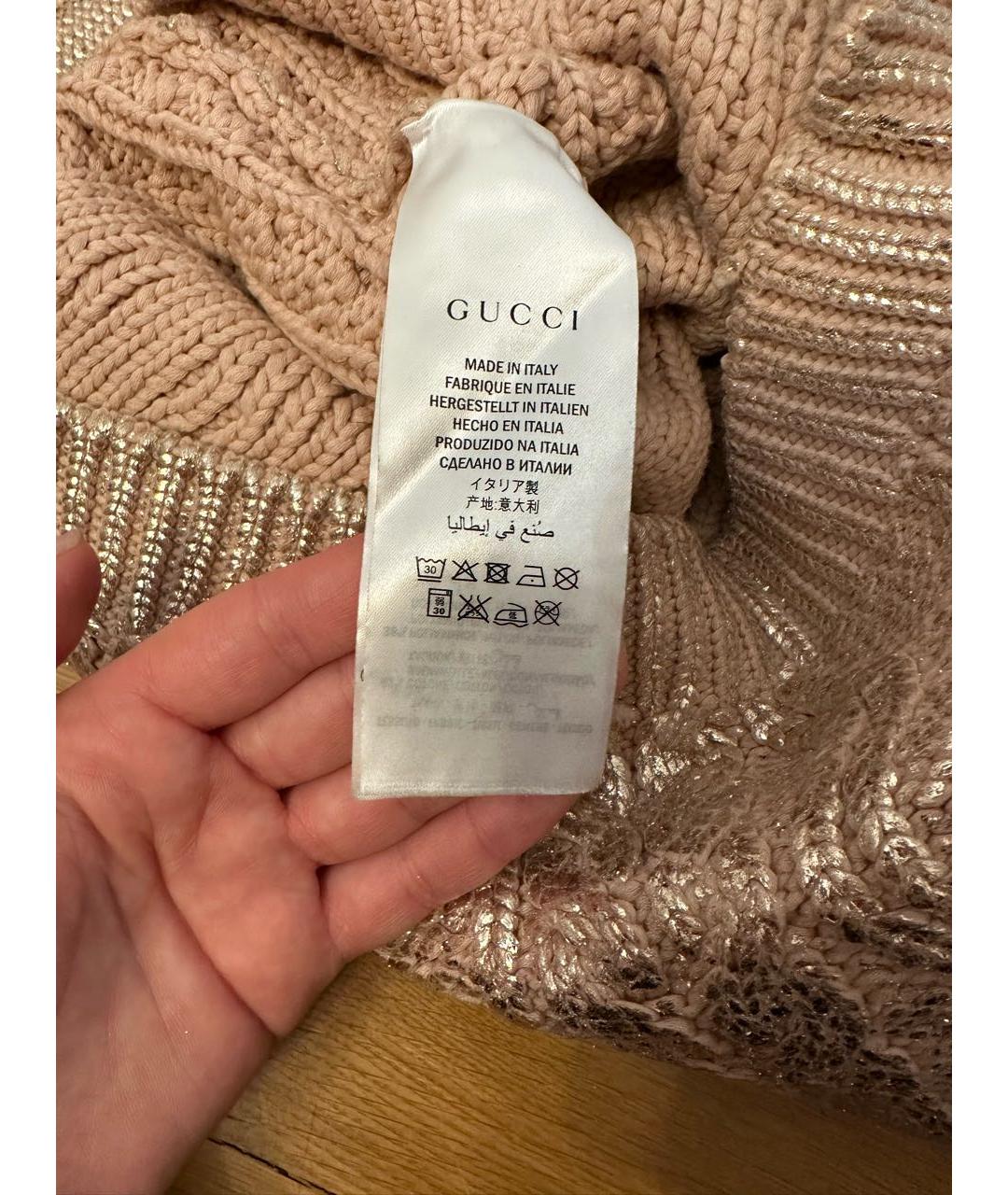 GUCCI Розовый хлопковый джемпер / свитер, фото 5