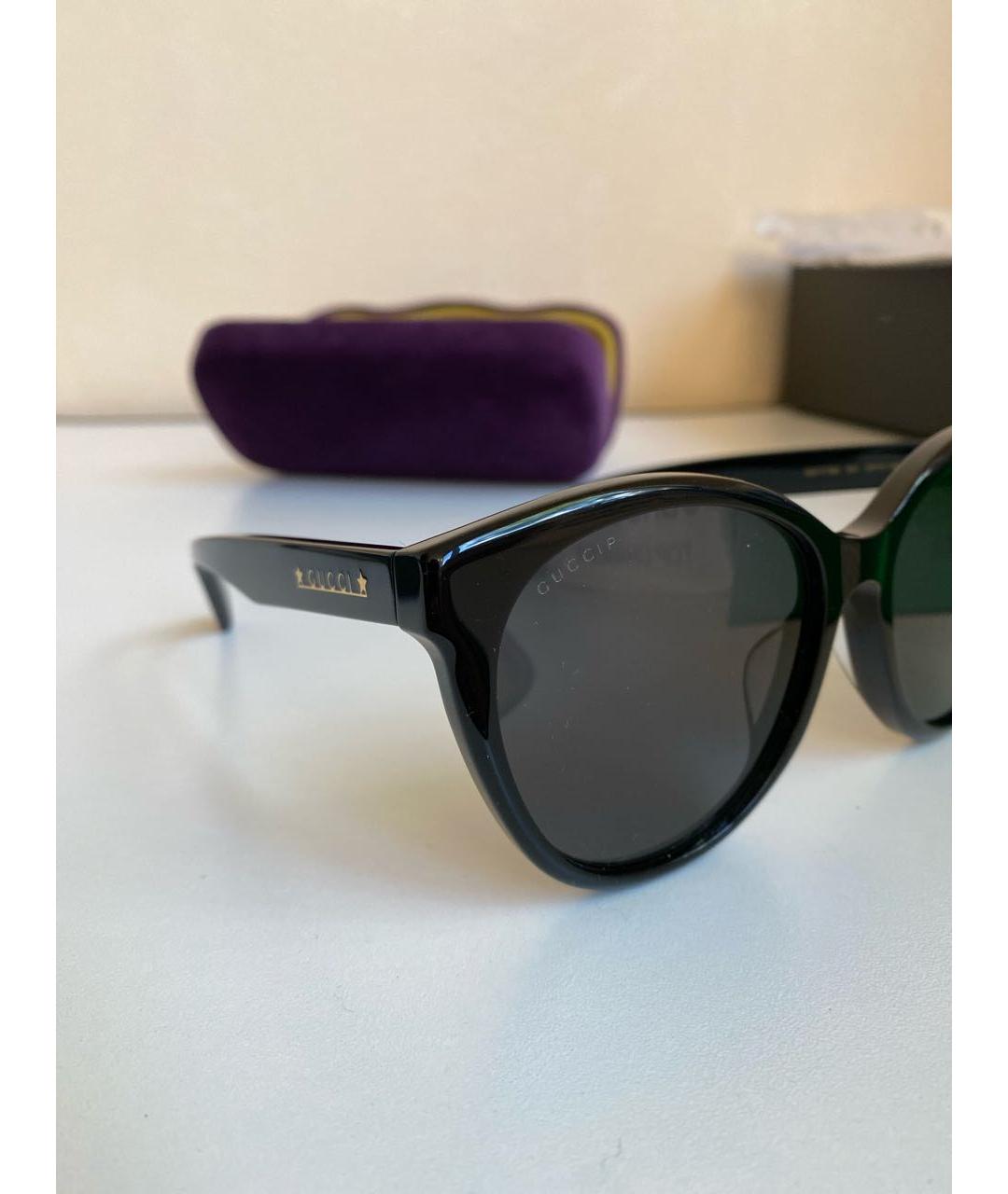 GUCCI Черные пластиковые солнцезащитные очки, фото 3