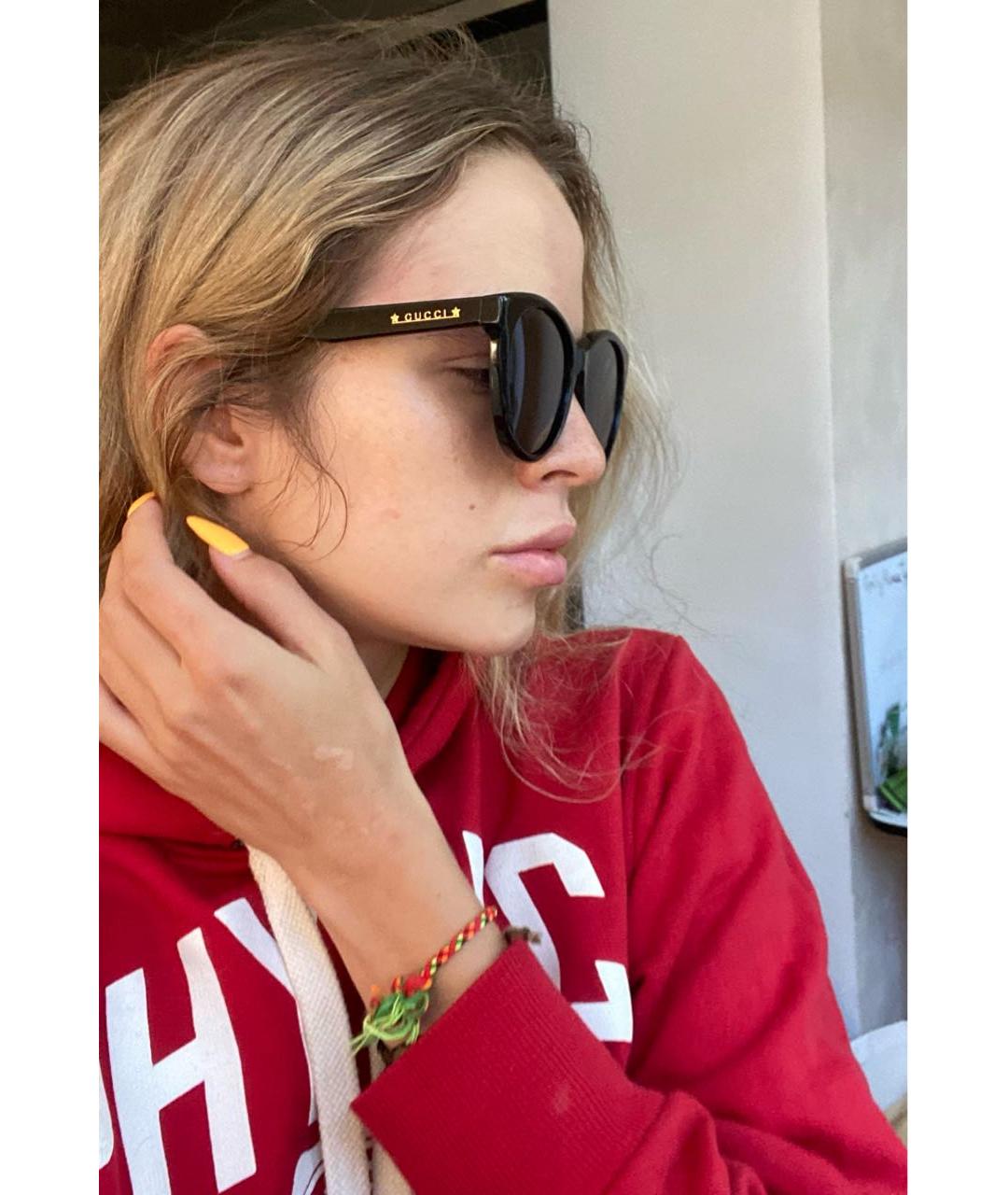 GUCCI Черные пластиковые солнцезащитные очки, фото 5