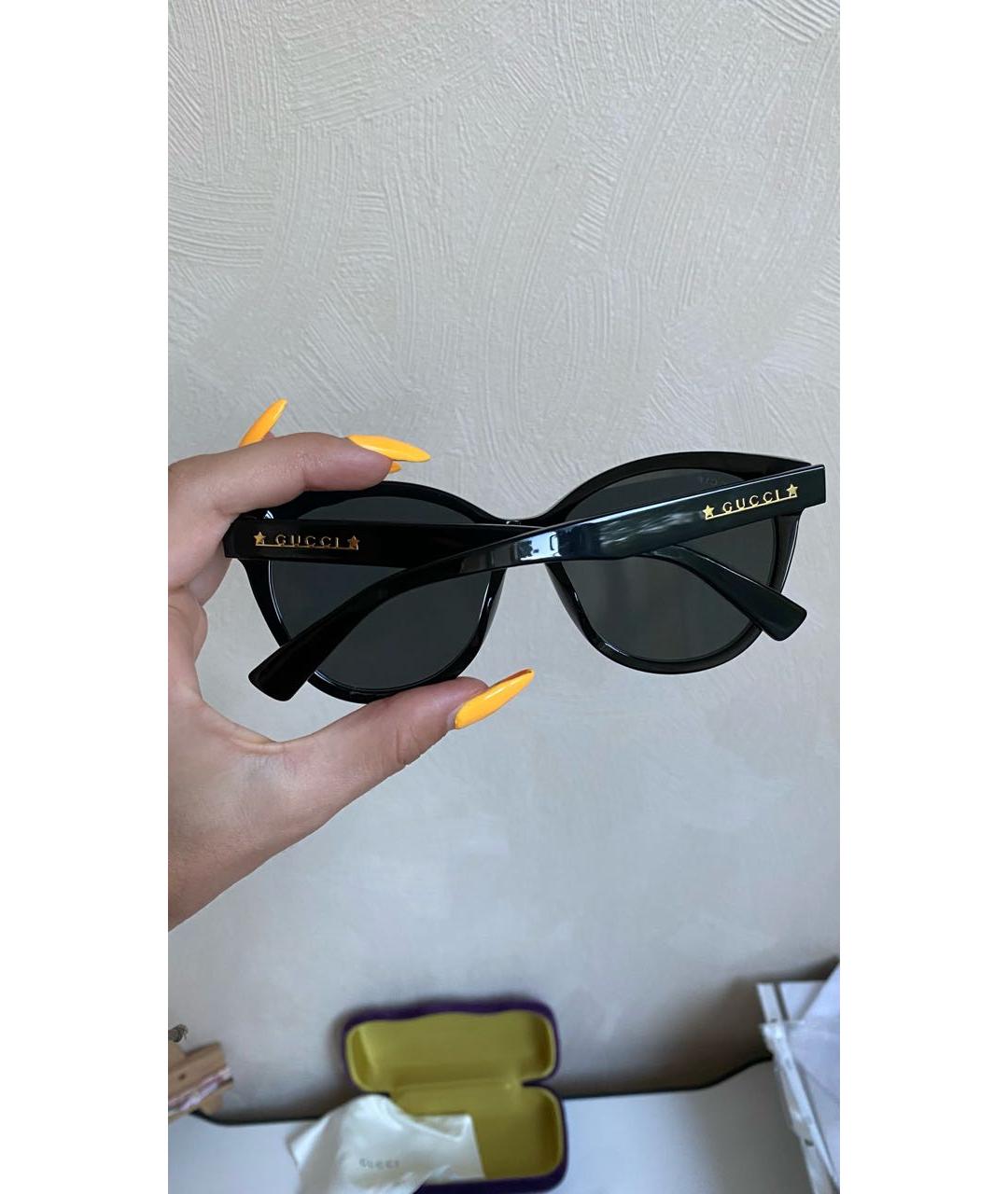 GUCCI Черные пластиковые солнцезащитные очки, фото 2