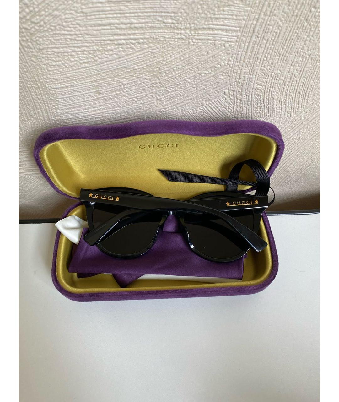 GUCCI Черные пластиковые солнцезащитные очки, фото 4