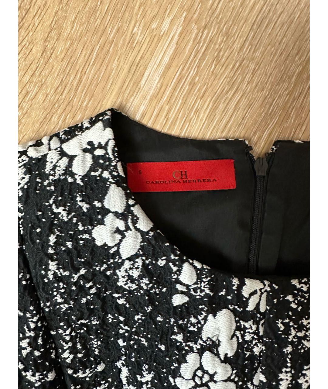 CH CAROLINA HERRERA Черное креповое коктейльное платье, фото 3