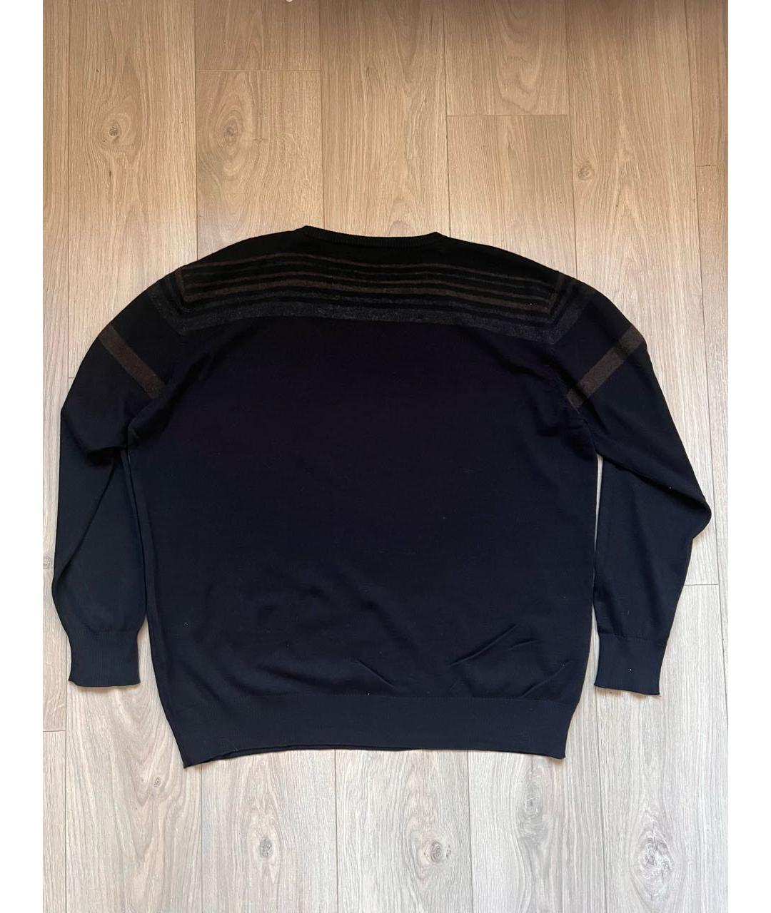 CORTIGIANI Черный шерстяной джемпер / свитер, фото 2