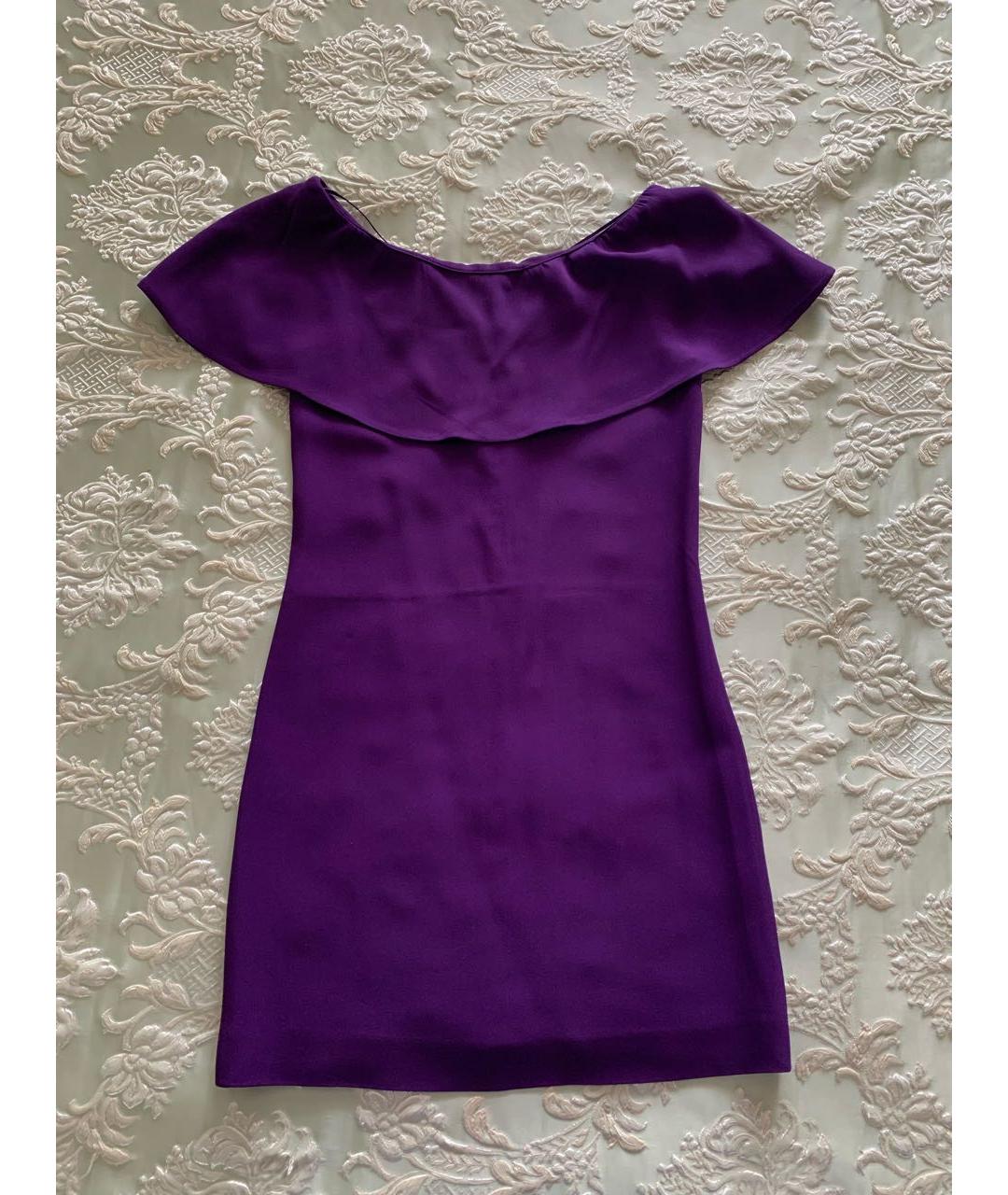 MIU MIU Фиолетовое вискозное коктейльное платье, фото 6