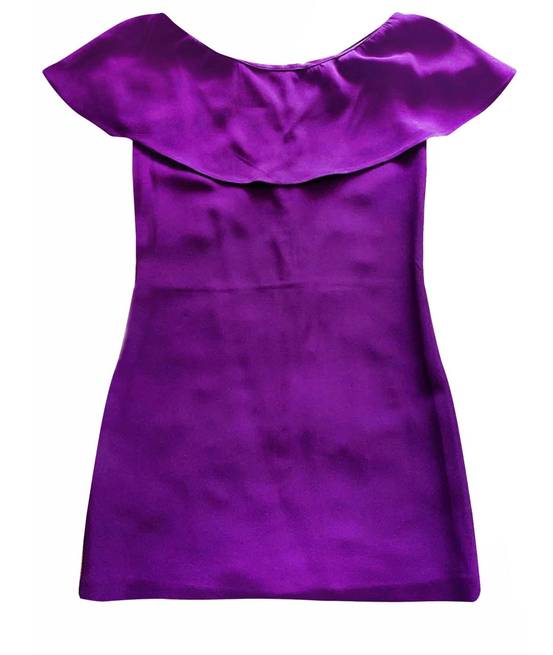 MIU MIU Фиолетовое вискозное коктейльное платье, фото 1
