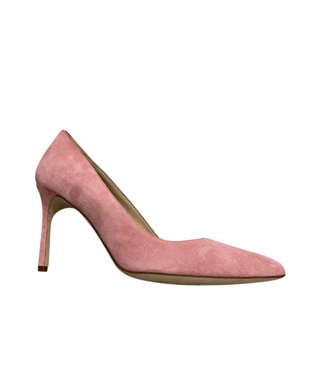 MANOLO BLAHNIK Розовые кожаные туфли, фото 1