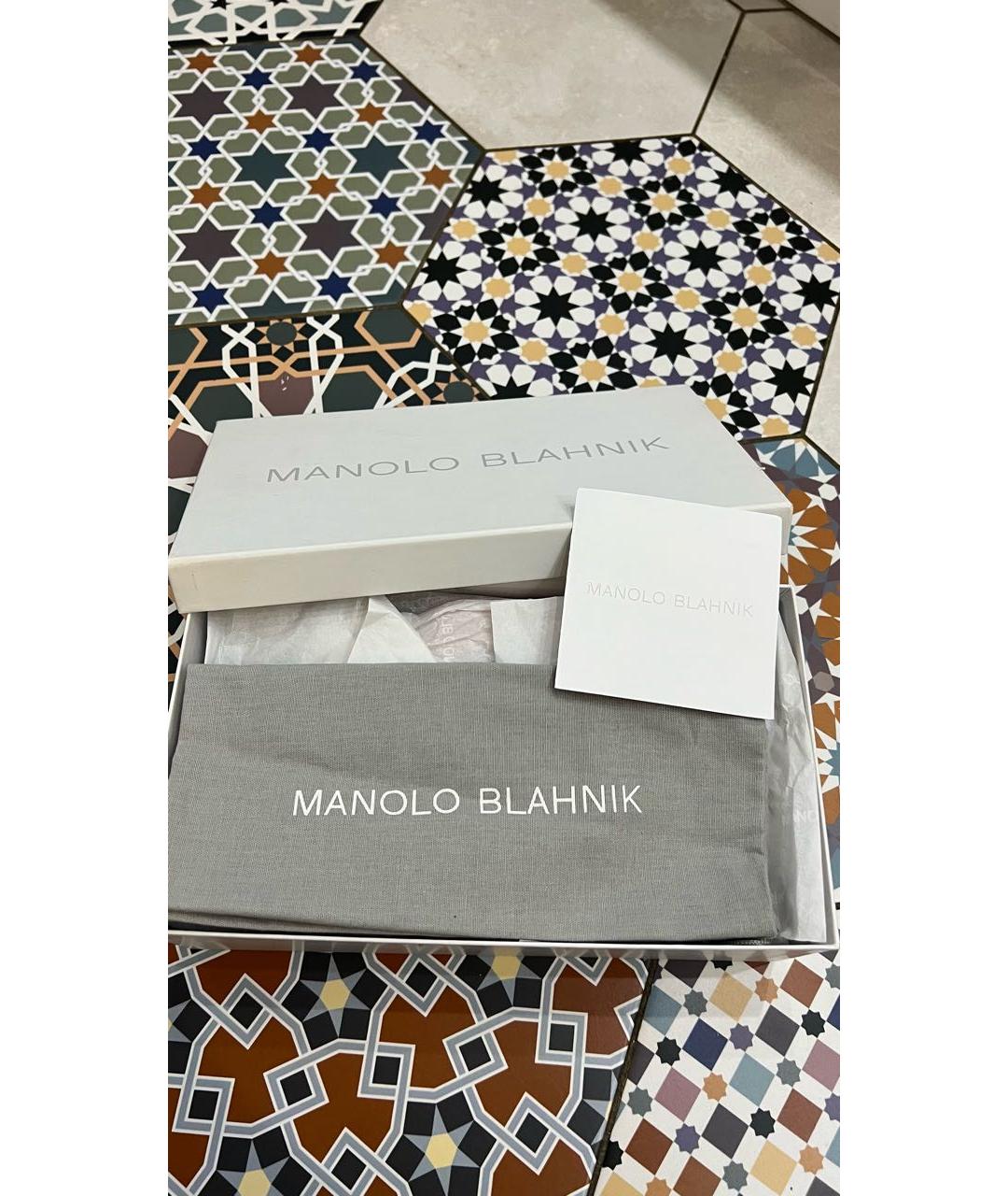 MANOLO BLAHNIK Розовые кожаные туфли, фото 5
