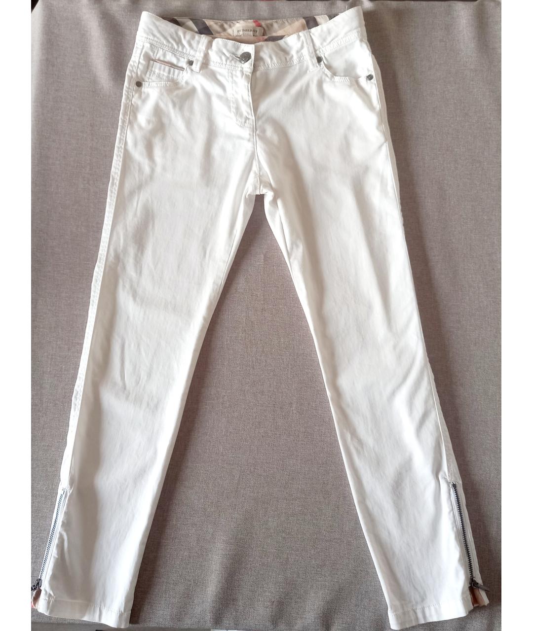 BURBERRY Белые хлопковые брюки и шорты, фото 7