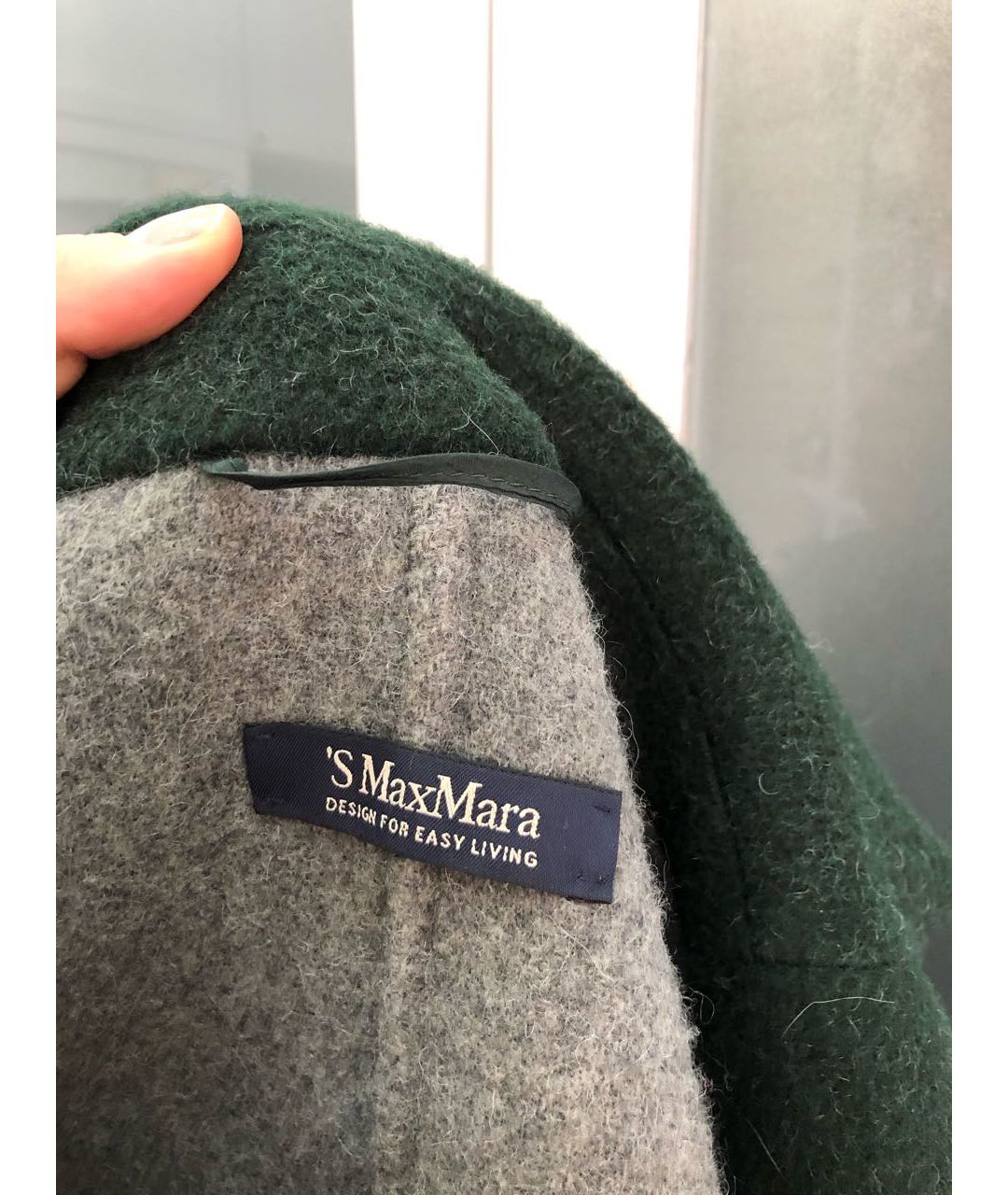 'S MAX MARA Зеленые шерстяное пальто, фото 3