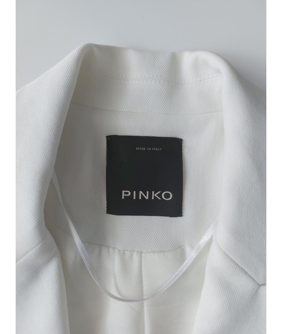 PINKO Белый ацетатный жакет/пиджак, фото 3