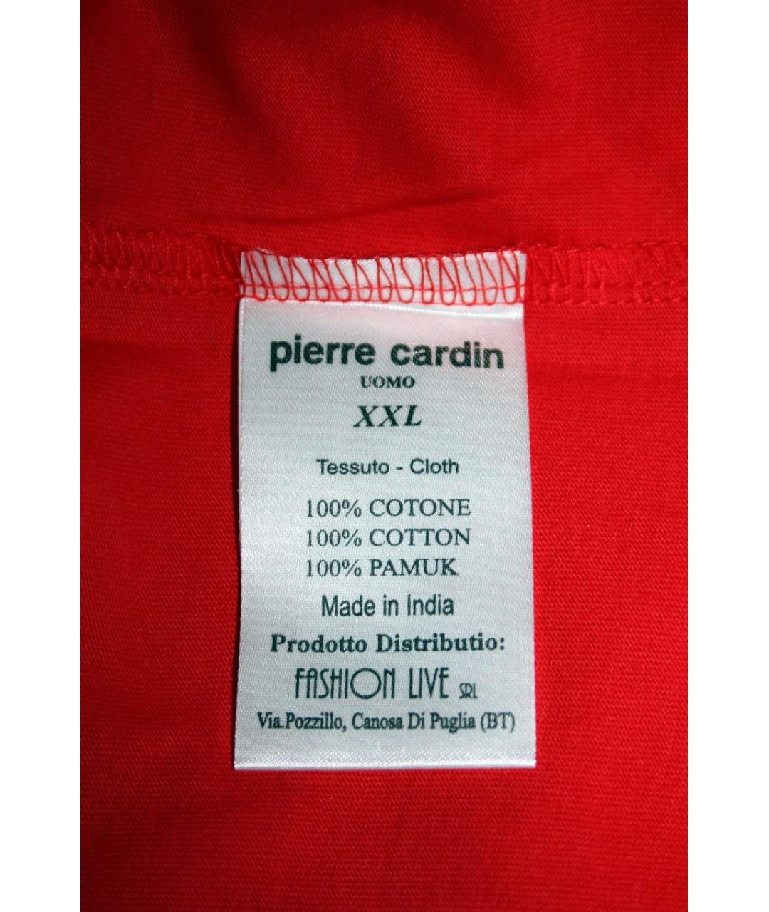 PIERRE CARDIN Красная хлопковая футболка, фото 5