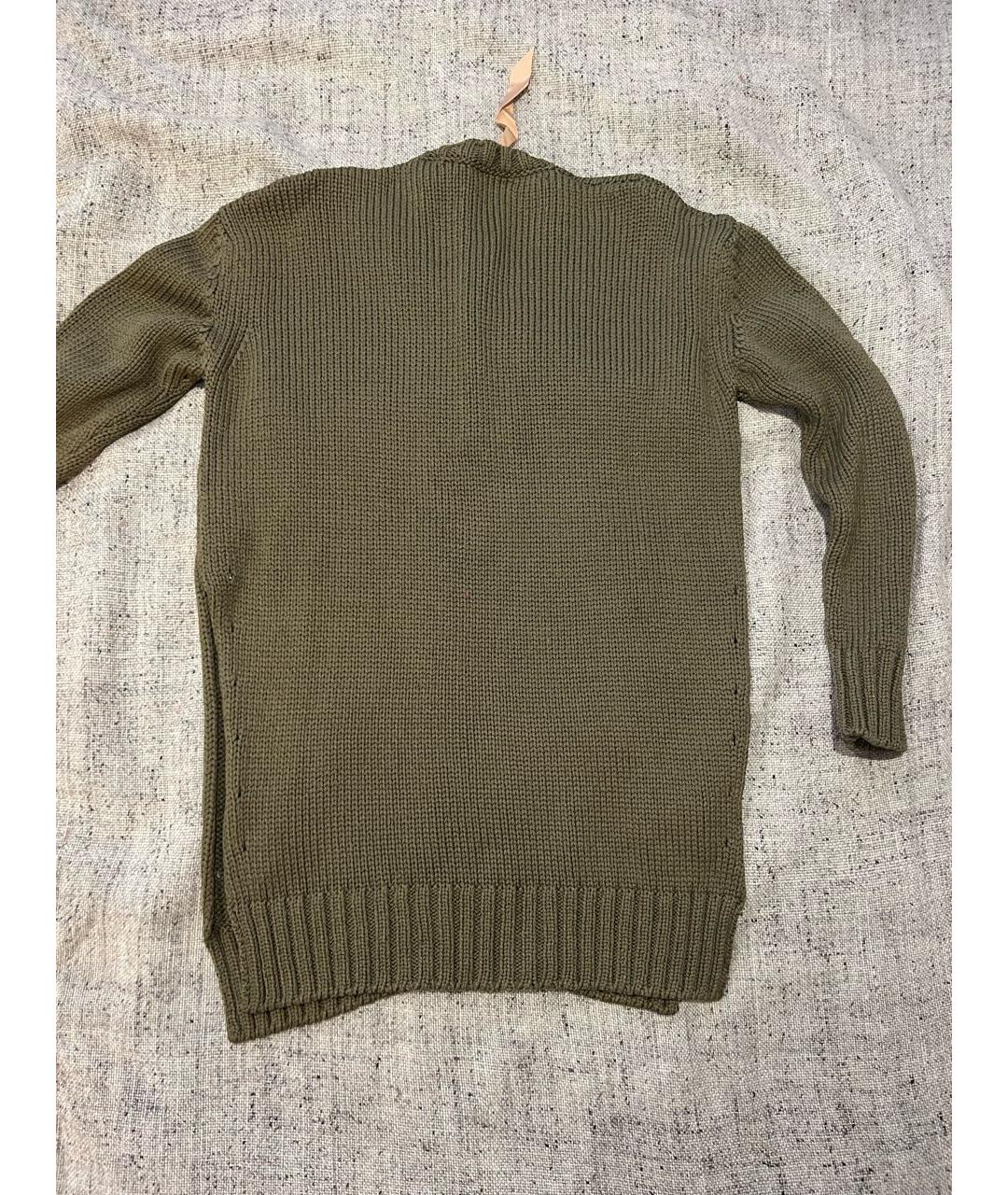 NO. 21 Хаки хлопковый джемпер / свитер, фото 3