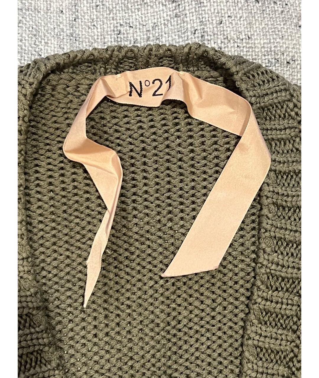 NO. 21 Хаки хлопковый джемпер / свитер, фото 4