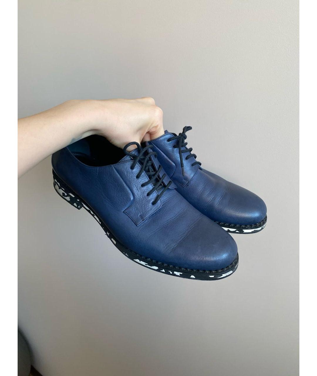 JIMMY CHOO Синие кожаные туфли, фото 6