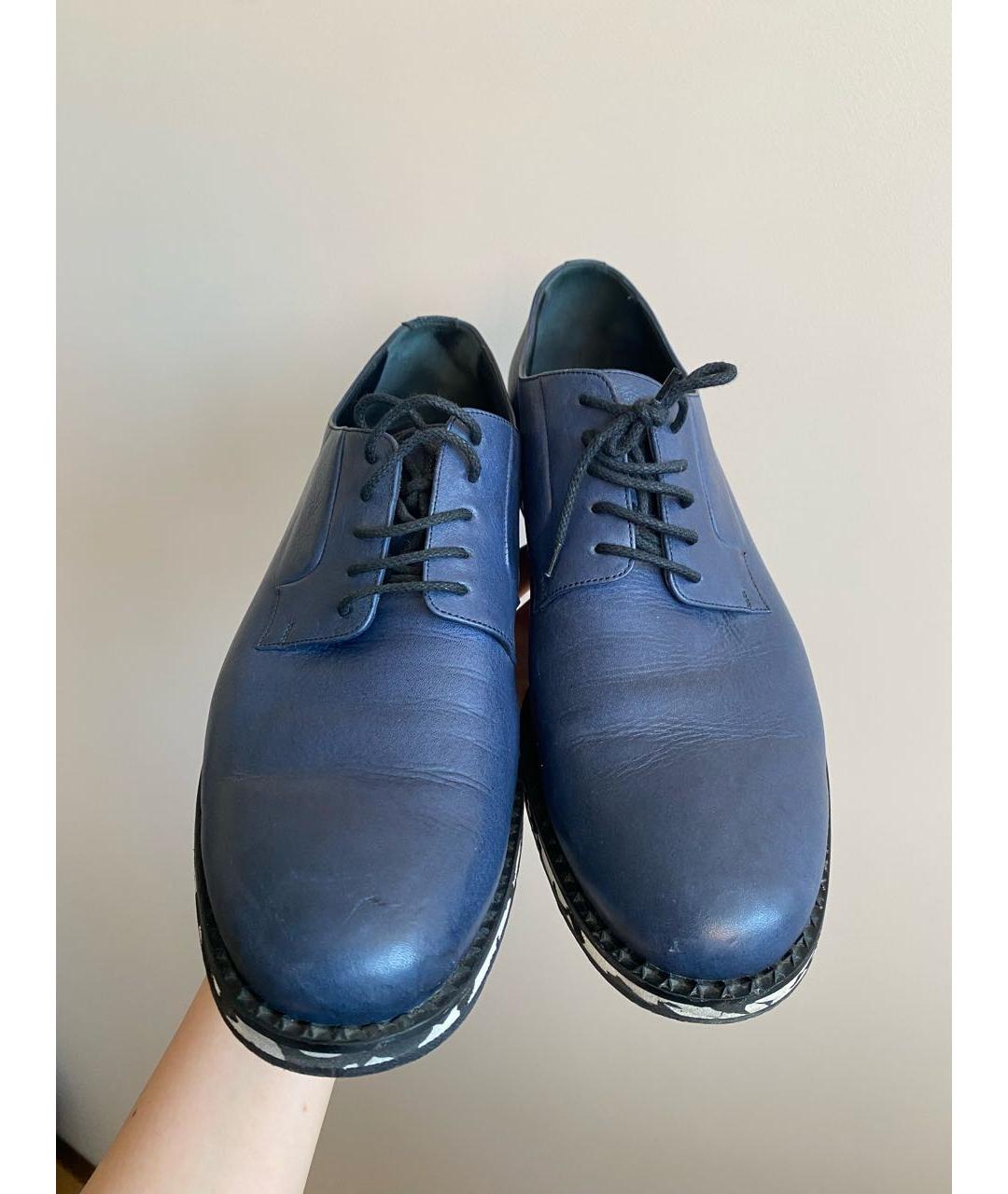 JIMMY CHOO Синие кожаные туфли, фото 2