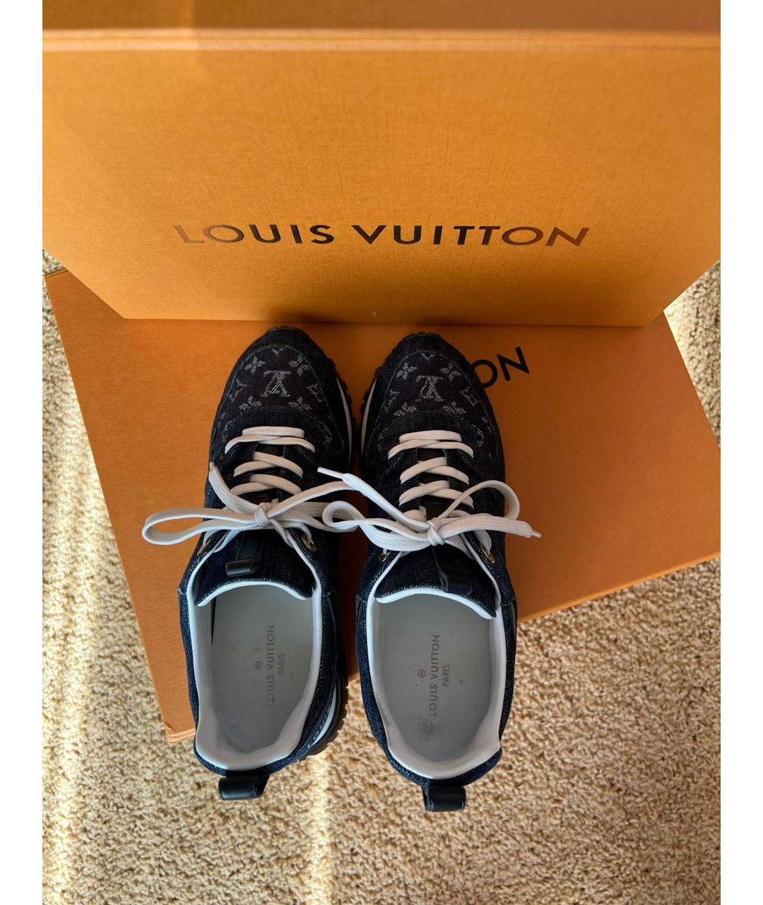 LOUIS VUITTON PRE-OWNED Синие текстильные кроссовки, фото 3