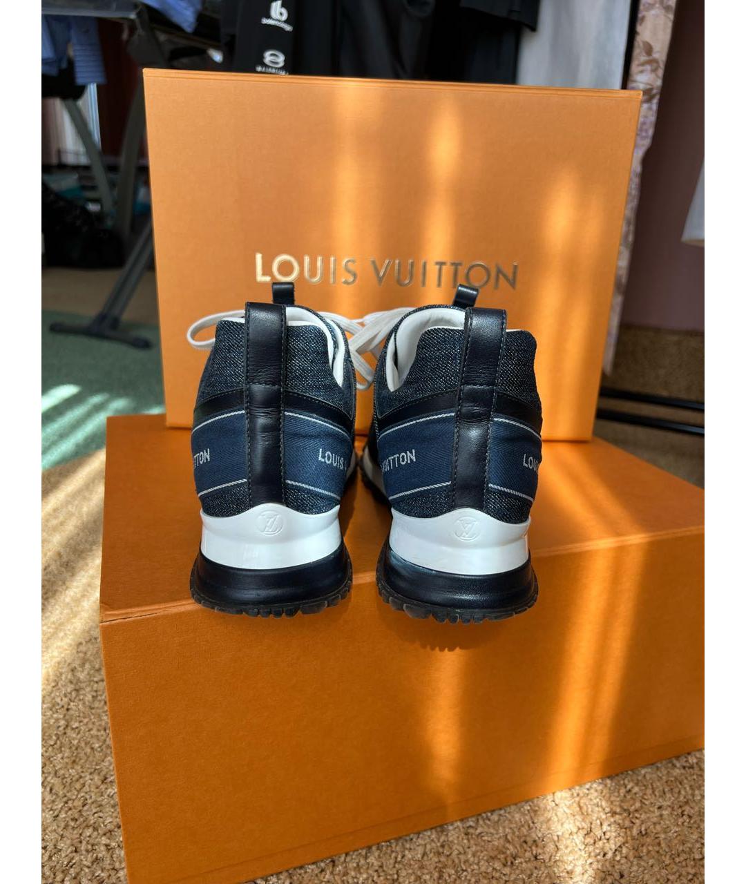 LOUIS VUITTON Синие текстильные кроссовки, фото 4