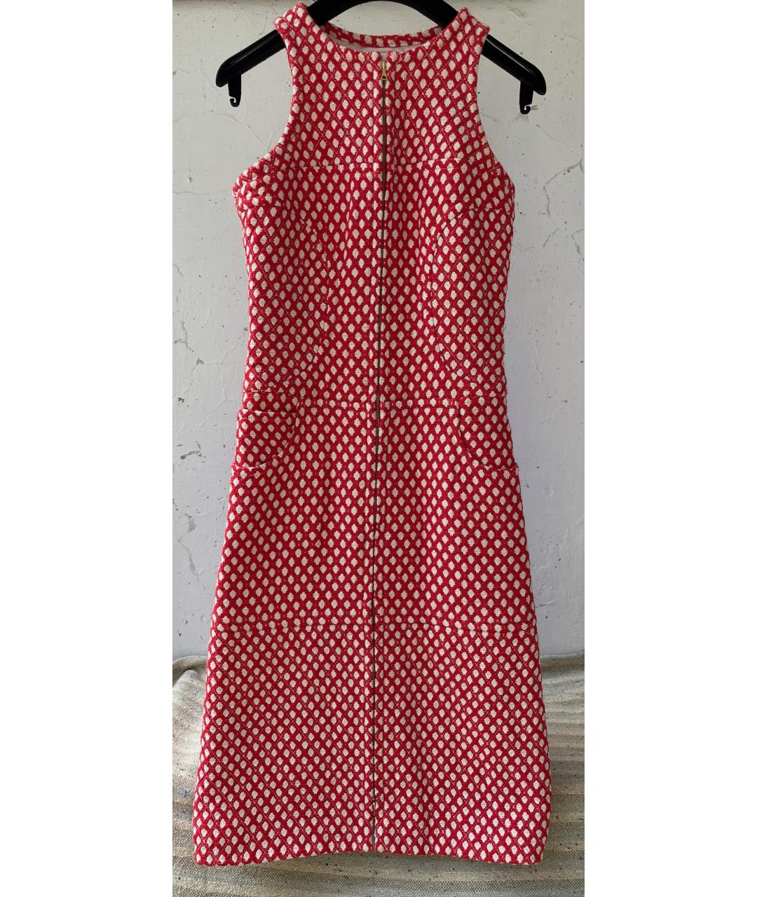 CHANEL PRE-OWNED Красное повседневное платье, фото 8