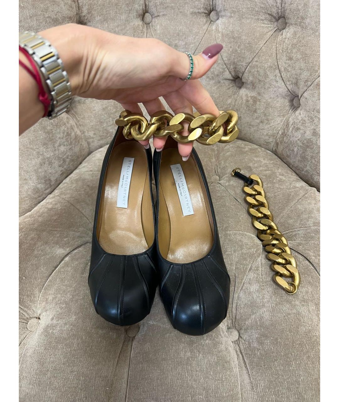 STELLA MCCARTNEY Черные кожаные туфли, фото 4